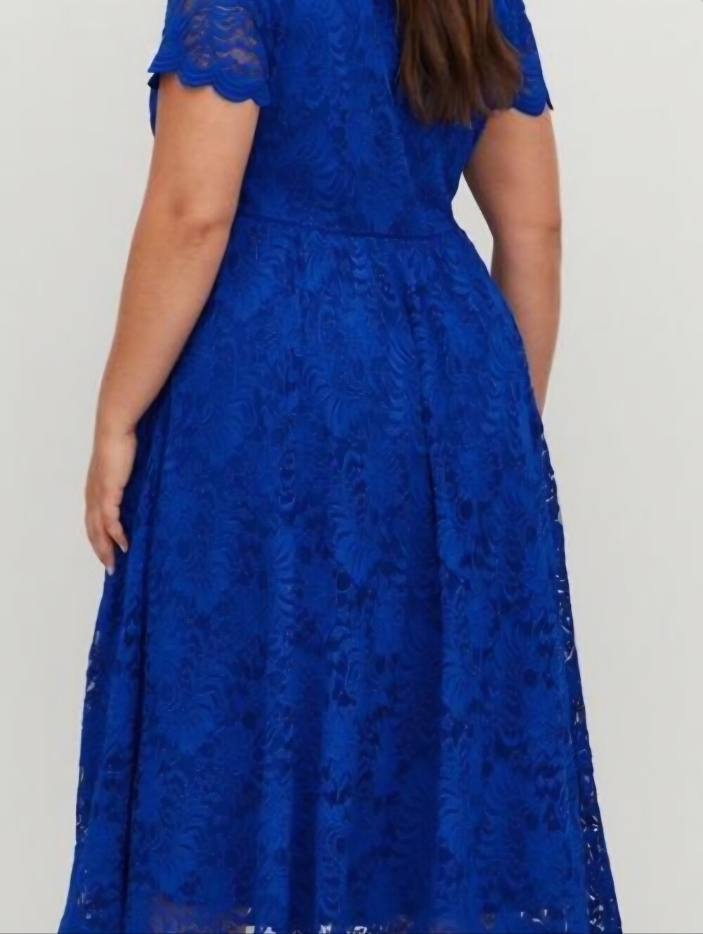 torrid Royal Blue Lace Fit-and-Flare Midi Dress - Picture 7 of 9